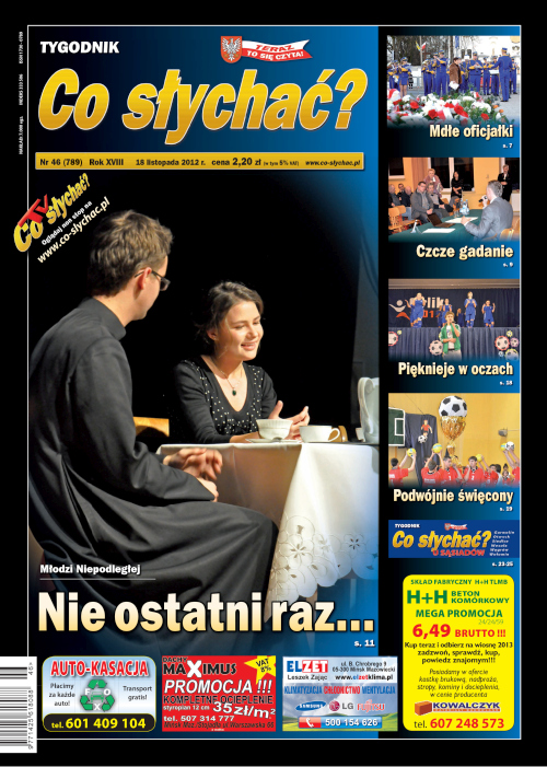 Okładka gazety Co słychać? - nr 46 (789) 2012